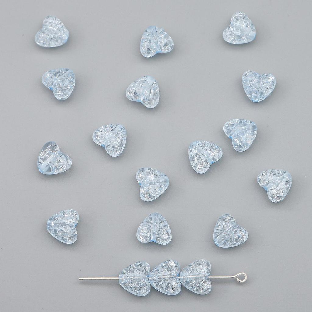 55/70Pcs Plastic Acrylic Heart Beads Fashion Loose Spacer Beads for Jewelry Making DIY Hairpin Earring Necklace Handmade
