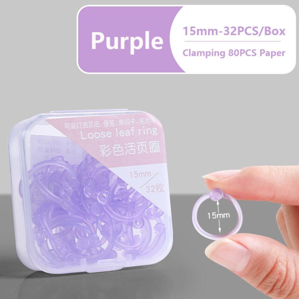 DIY Loose Leaf Paper Buckle Multi-Function Loose-leaf Book Hoops  School Office