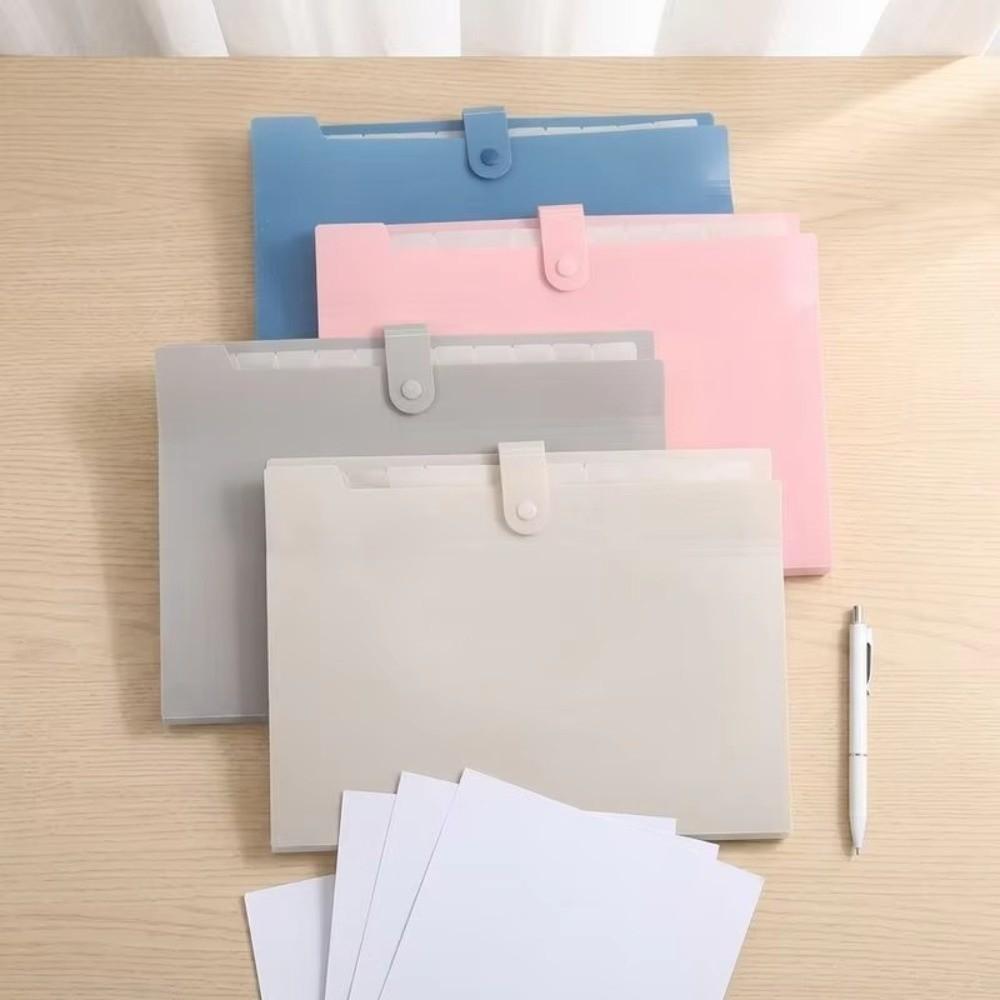 Macaron Color Expandable Folder 8/12 Pockets Classification File Folder Document Storage