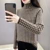 Sweater Base Sweater Women In Autumn and Winter Thickened and Warm a Herringbone Half High Neck Slim Knit Pullover Inside