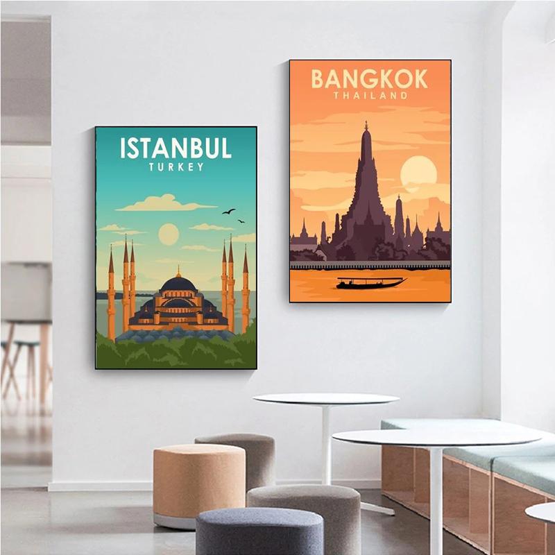 Современные Пейзажи Майами Флорида Принт для Путешествий Холст Картина Постеры и Принты Настенное Искусство Картинки для Гостиной Cuadros