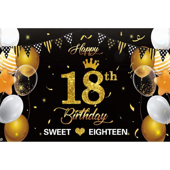 Фон гобелен моющийся блестящий портативный фон для вечеринки 18-й день рождения фон декоративная ткань фон гобелен