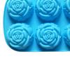Форма для торта гибкая антипригарная в форме цветка розы силиконовая форма 6 сеток шоколад