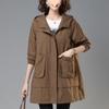 Женская свободная одежда средней длины на весну и осень, корейская ветровка, большая накидка, куртка с капюшоном, женский тренчкот