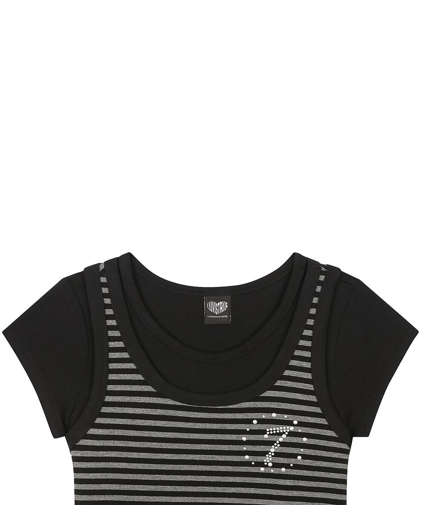 LUVISTRUE Sy Damage Layered Tee(Black)