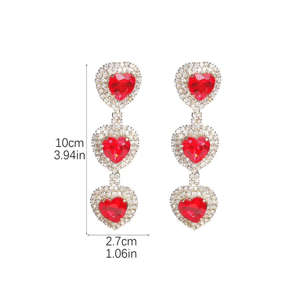 Премиальное чувство роскоши Стразы Любовь Серьги Персонализированные модные сверкающие кристальные серьги Женские серьги 1 пара