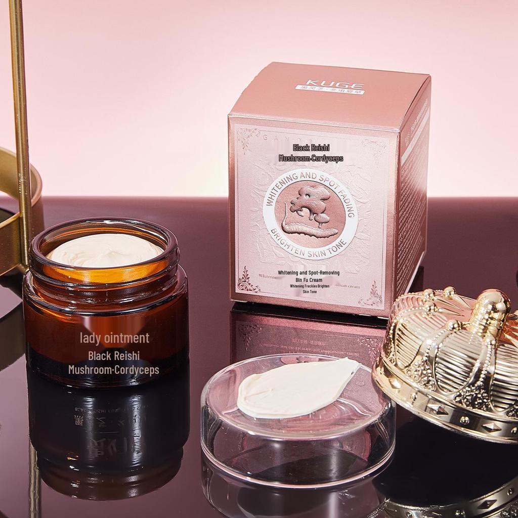 Крем Coolger Black Ganoderma Cordyceps для отбеливания и удаления веснушек - Сияющий маскирующий и увлажняющий крем для женщин.