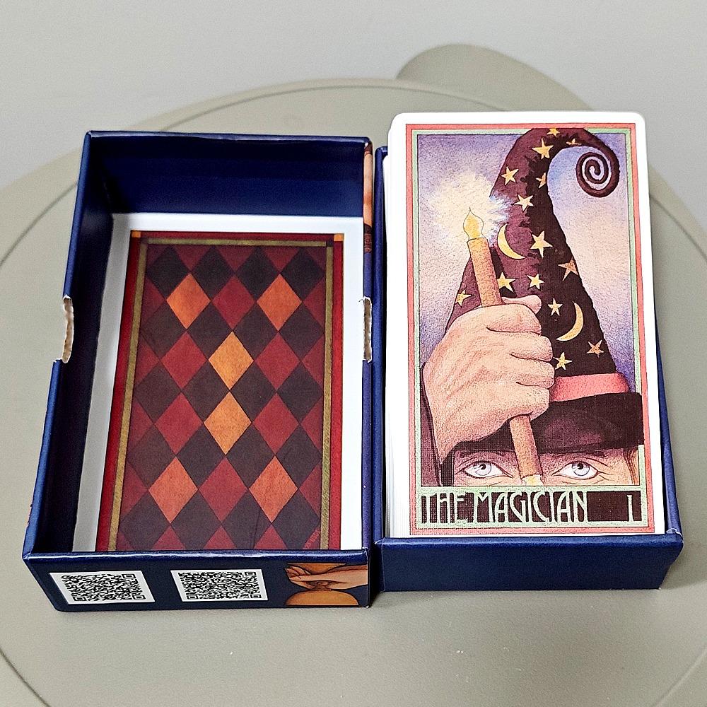 Erenberg Tarot Deck in Rigid Box 12*7cm, Intimate Close-Up Illustrations - Standard Tarot Cards Double-embossed Cardstock