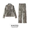 Fashion Style 2024 Spring New Arrival Women's Clothing Fashion Animal Pattern Print Shirt High Waist Straight Pants 2824267