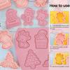 Christmas Cookie Cutter 8 Pieces Pie Press Mold Pressable Pastry Cutter Mold for Home Bakers Parents Beginners Party Planners