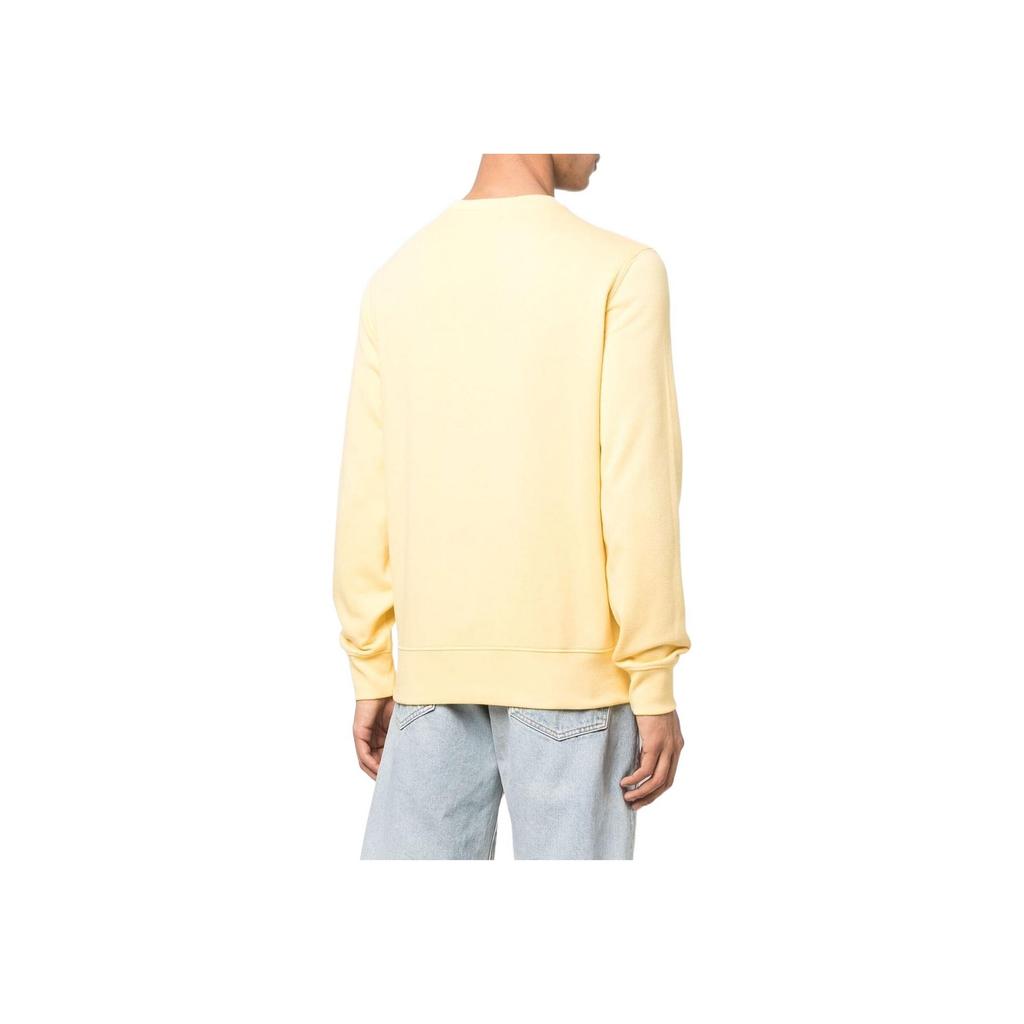 Polo Ralph Lauren Ss22 Толстовка с принтом мультяшных животных, круглым вырезом, свободного кроя, с длинными рукавами, мужская, желтая 710853308-012
