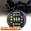 7 Inch Round LED Headlight Far Near Light DRL 65W with Turn Signal Angel Eyes Shape Motorcycle Headlamps