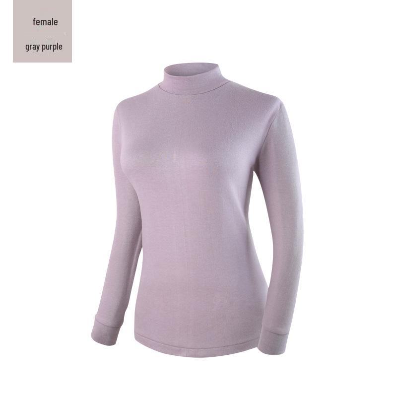 Женский хлопковый свитер Yiershuang с полуводолазкой, длинный рукав, термотоп