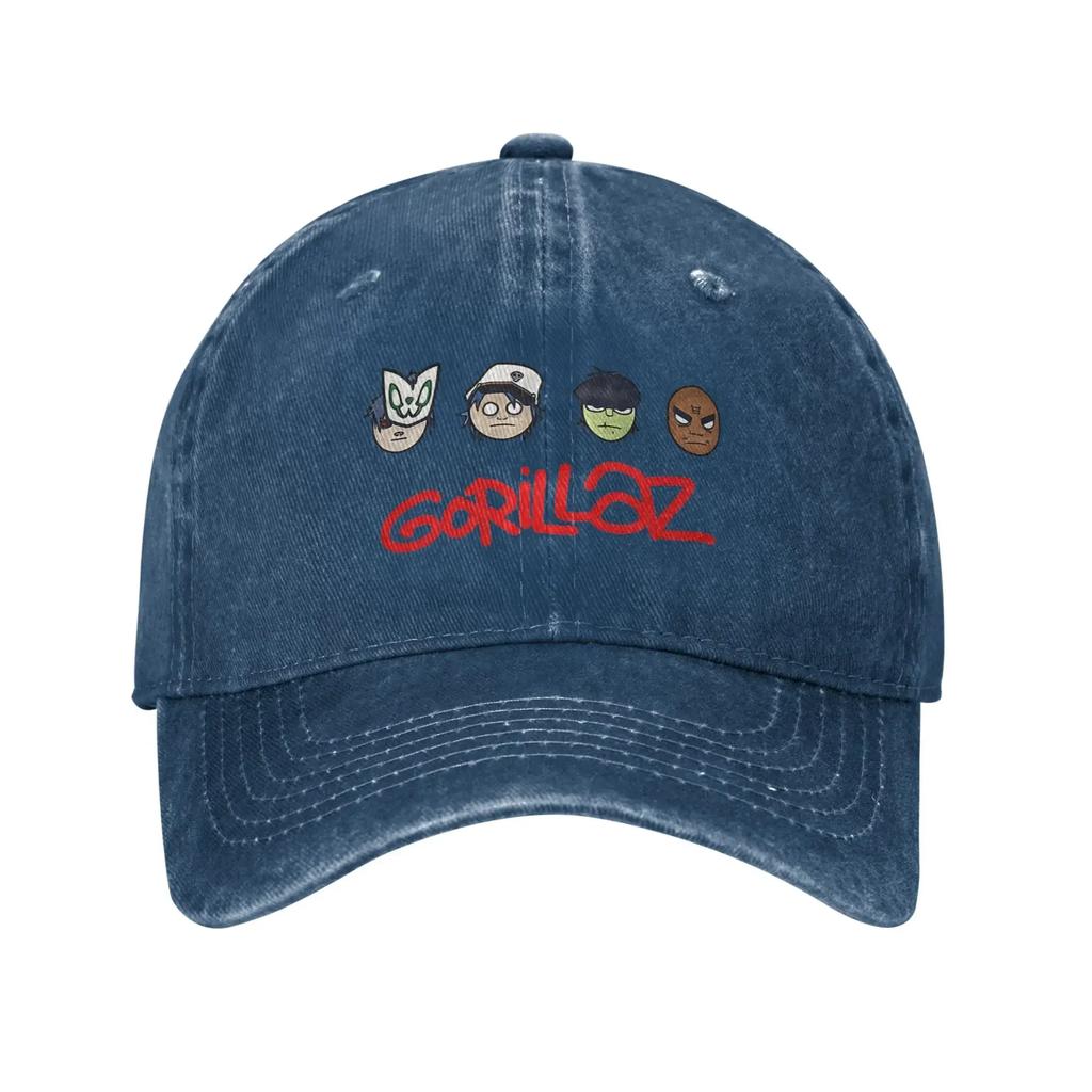 Кепка-бейсболка Gorillazs Band Sun Повседневная Унисекс-Подростковая Стирка Тракер Кепка Прямая поставка Теннис Скейт Кепка-snapback Подарок на день рождения