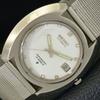 USED VINTAGE SEIKO AUTOMATIC 7005A JAPAN MENS DATE WHITE DIAL WATCH A433804-2 R119-a433804