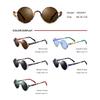Borregls Print Titanium Sunglasses Women 2026 New High Quality Fashion Round UV400 Polarized Sun Glasses Vintage Shades 185935T