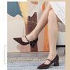 2025 Autumn Black Leather Mary Jane Shoes: Versatile, Pointed Toe, Low-Cut, Low Block Heel, Comfortable, Elegant for Women