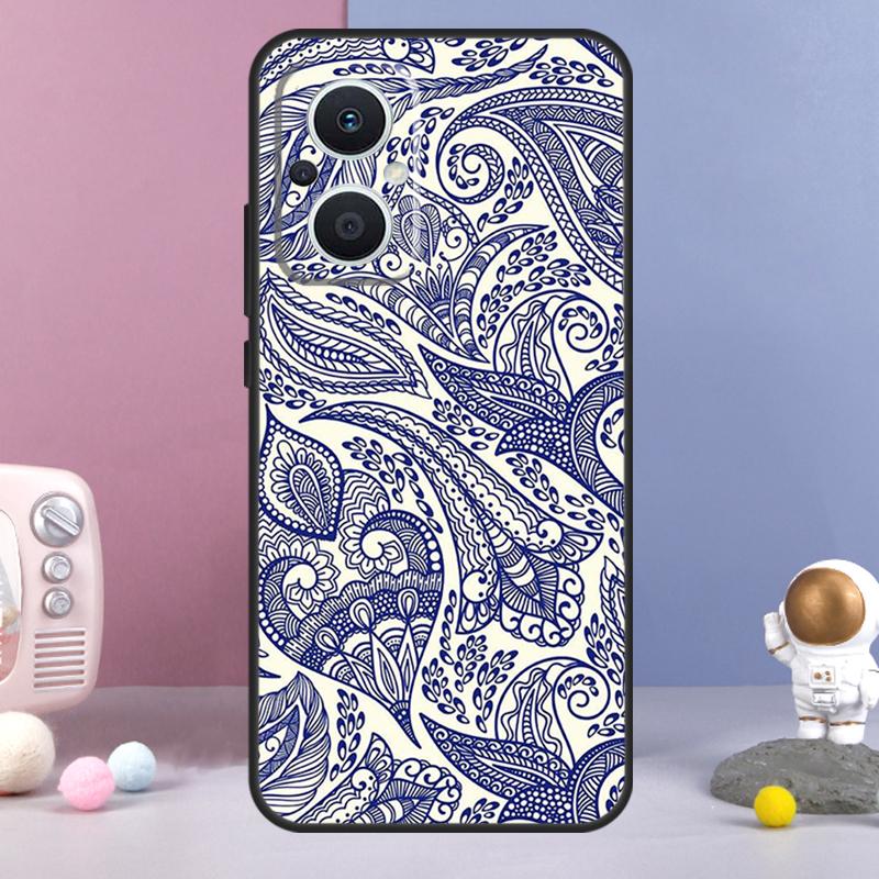 Чехол с узором пейсли для OPPO Reno 12 F 11F 13F 14F 10 11 13 14 Pro 7 8 Lite Чехол для OPPO Find X9 X6 X5 X8 Pro