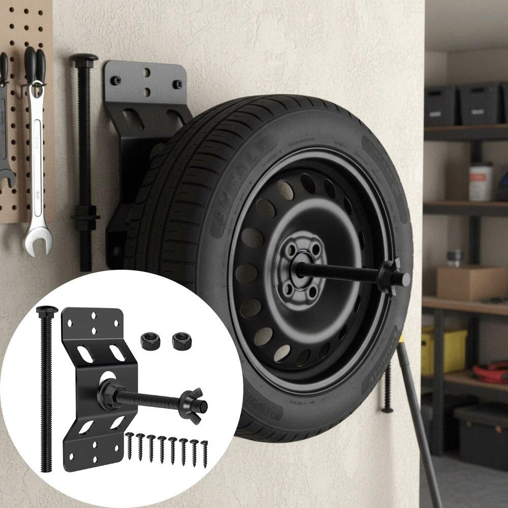 Easy Installation Wall Mount Spare Tire Bracket Heavy Duty Spare Tire Holder For House Garage