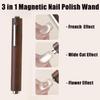 Nail Art Magnet Set 3 in 1 Cat Eye+ 1Pcs Strong Cylinder + 5Pcs DIY Iron Wire Cat's Paw Cat Eye Effect Home Nail Art Tools