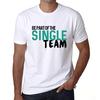 Men’s Vintage Tee Shirt Graphic T Shirt Be Part of The Single Team White