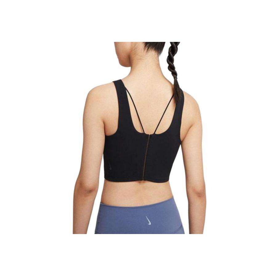 Nike Укороченный топ Yoga Luxe Infinalon, женские топы, черный цвет CJ3666-010