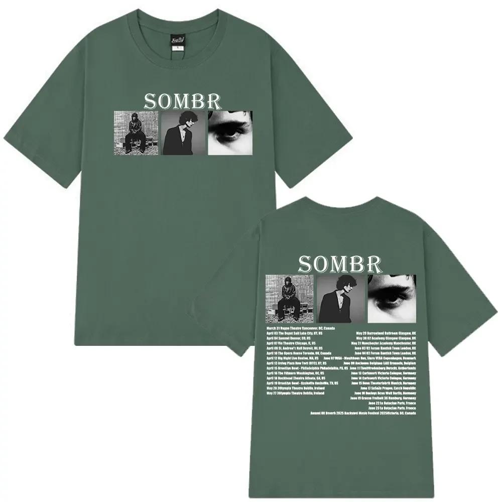 Sombr Merch Live 2025 Tour Tshirt Unisex Wounisex Hiphop Tshirt Fashion Clothing Summer Shortsleeved Casual Tshirts Streetwear