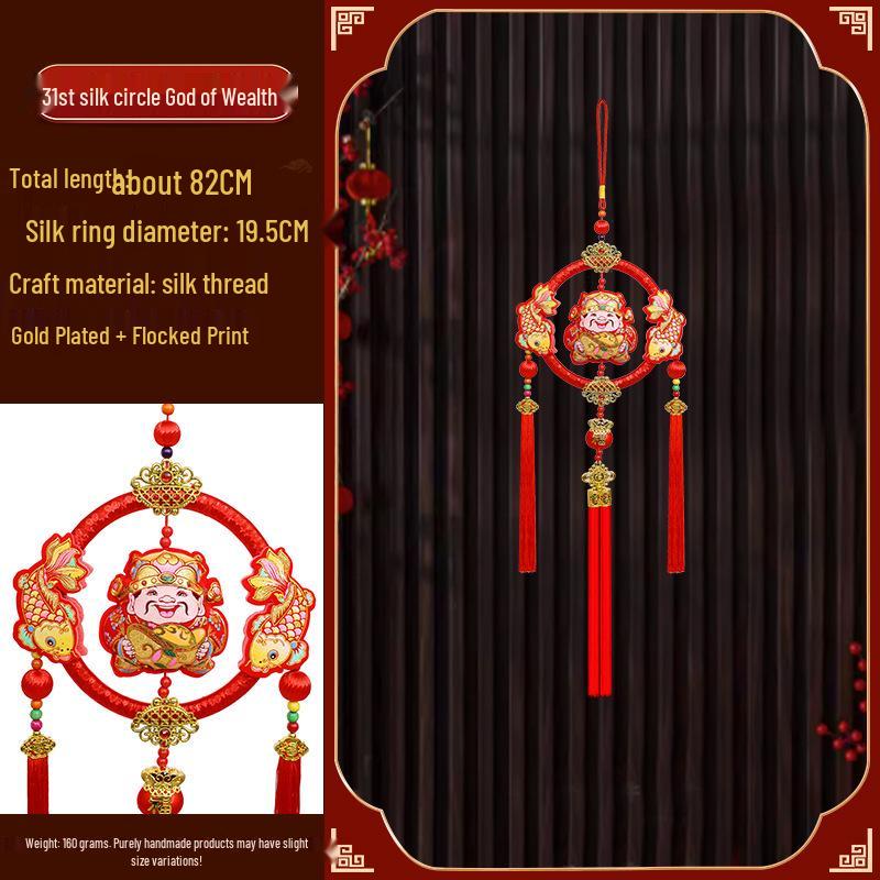 Новогодние украшения 2025 года - года Змеи: Подвески-мешочки с красным перцем чили «Фейерверк» на китайский Праздник весны