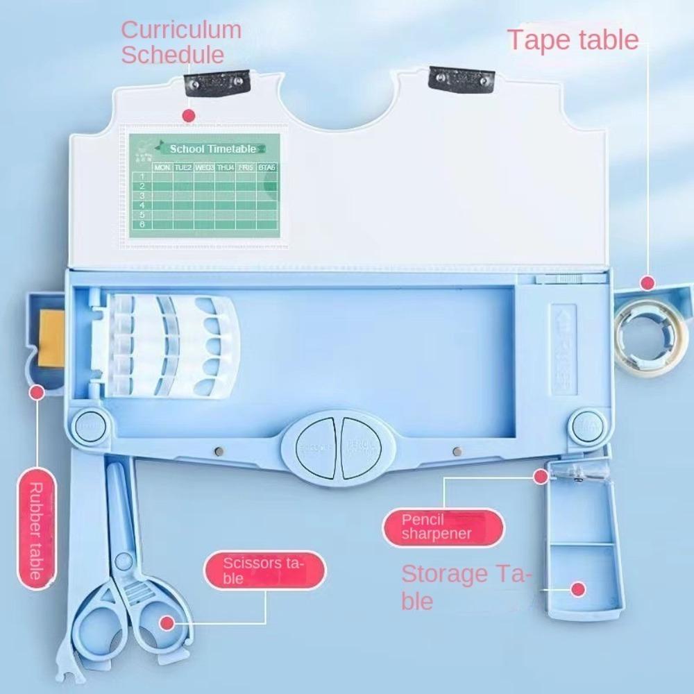 Multi-Functional Pencil Box Double Layer Automatic Stationery Storage Box Students Gift