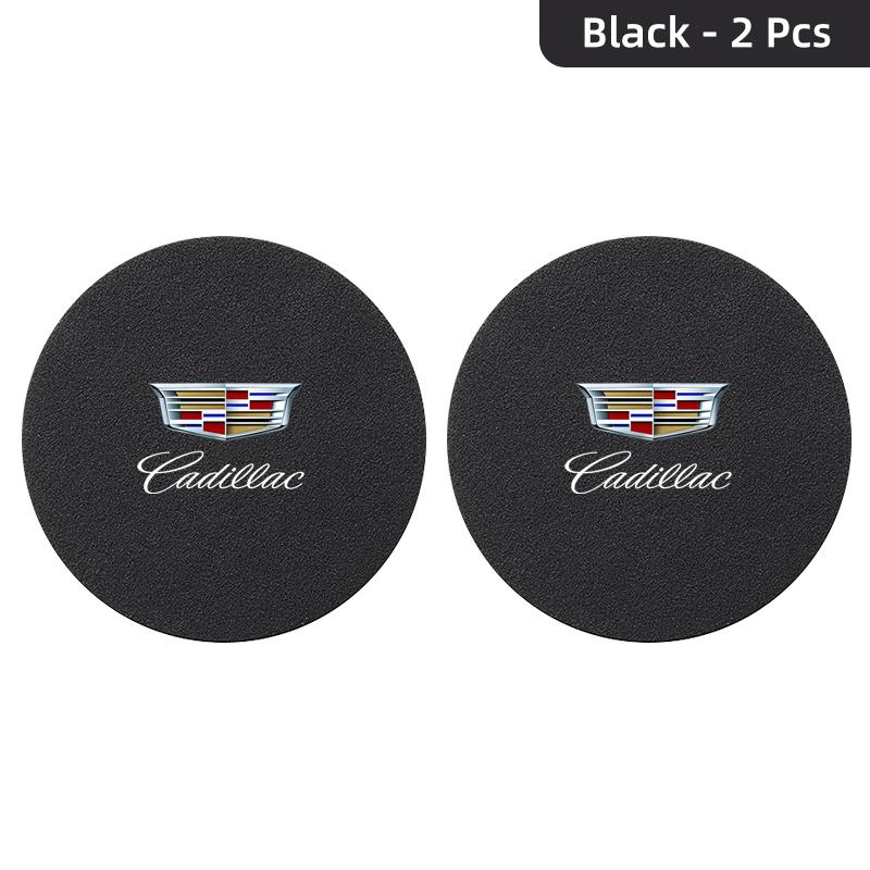 2Pcs Car Suede Water Cup Pad Anti-slip Coaster Accessorys for Cadillac ATS BLS CT4 CT6 CTS ESCALADE STS XLR XT4 XT5 XTS SLS