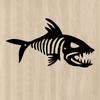 Bonefish Fish Skeleton Metal Wall Art Indoor Outdoor Plaque Transform Your Spaces with This Bonefish Plaque Ideal Foroutdoor Use