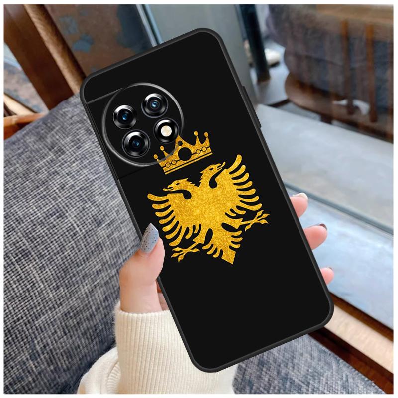 Албания Албанцы Флаг Чехол Для OnePlus 13 15 13R 13T 12 12R 11 9 10 Pro 10T 8T Nord 5 CE 2 3 4 Lite N20 N30 Чехол