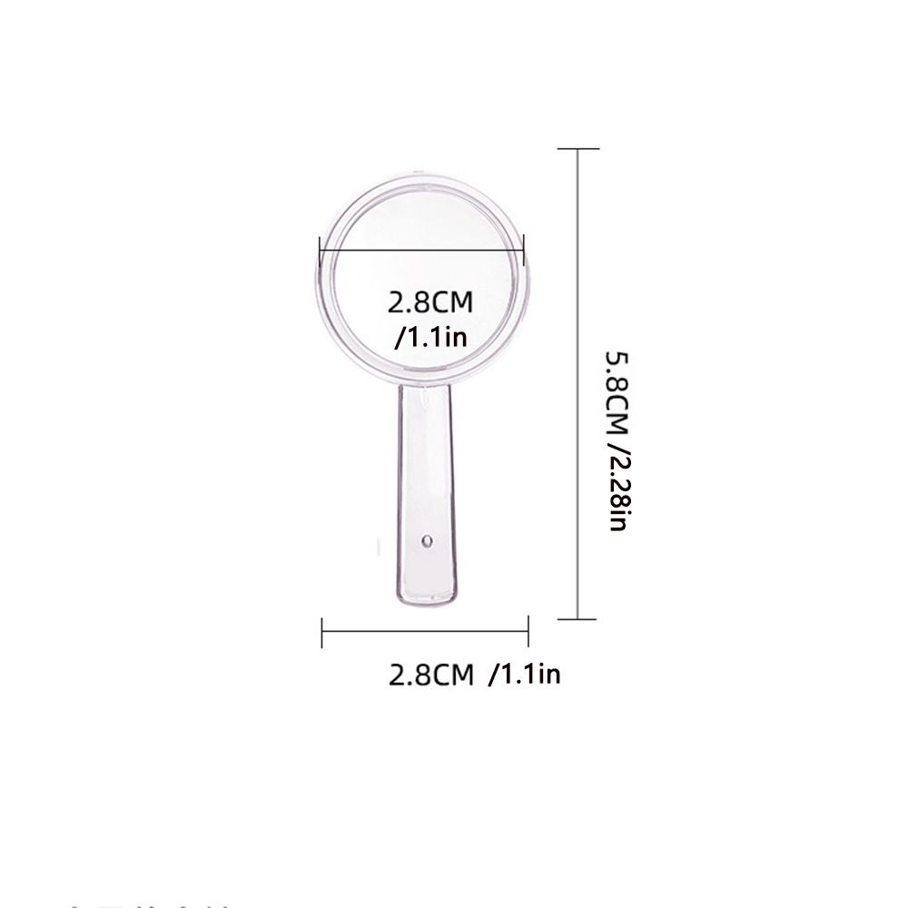 10pcs Mini Loupe Fresnel lens Transparent 3X Children's Magnifying Glass Pocket High-definition Handheld Magnifier Newspaper