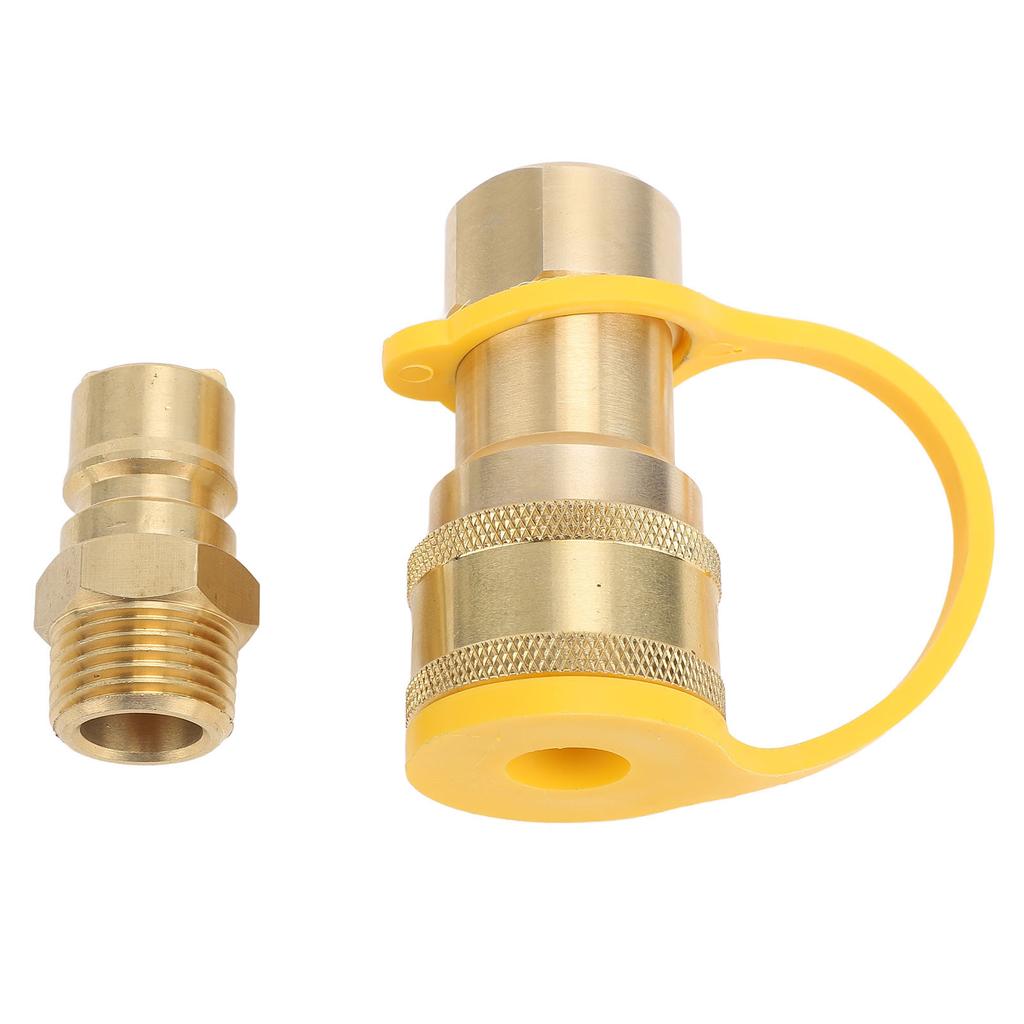 3pcs Gas Quick Connect Fittings Brass 1 2in Gas Quick Connect Adapter Kit for Rv Trailer Van