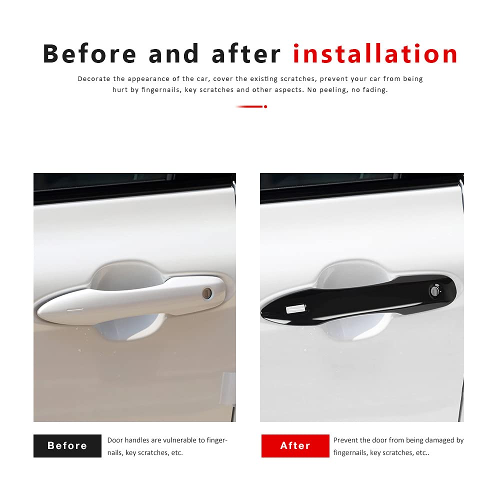 MARCHFA Door Knob Covers/Steering Wheel Covers/Garnish for Toyota Yaris & Yaris Cross MXPB1/MXPJ1 Series (2020~) - Dress-Up Custom Parts (Piano Black)