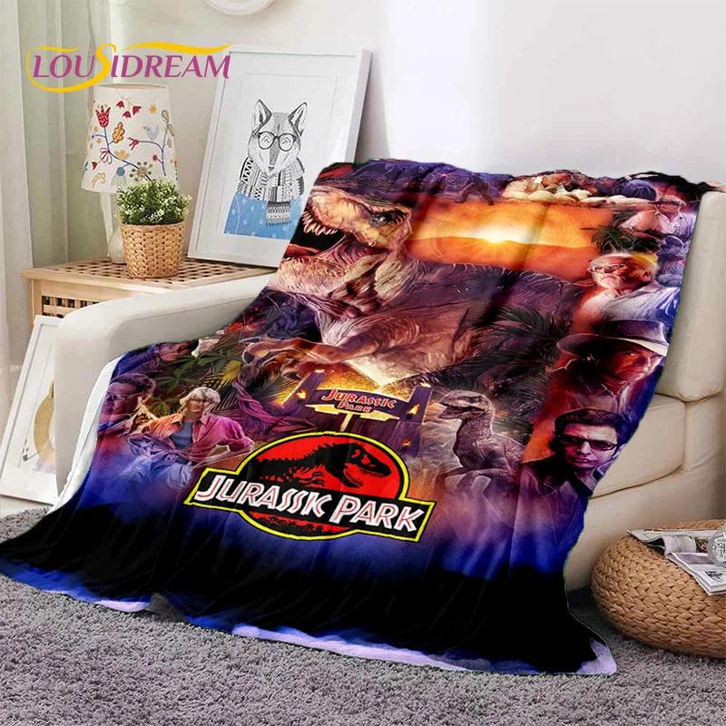 3D Мультяшное Одеяло из Мягкой Фланели с Динозаврами Парка Юрского периода для Кроватей, Спальни, Дивана, Пикника, Плед для Отдыха на Открытом Воздухе, Подарок