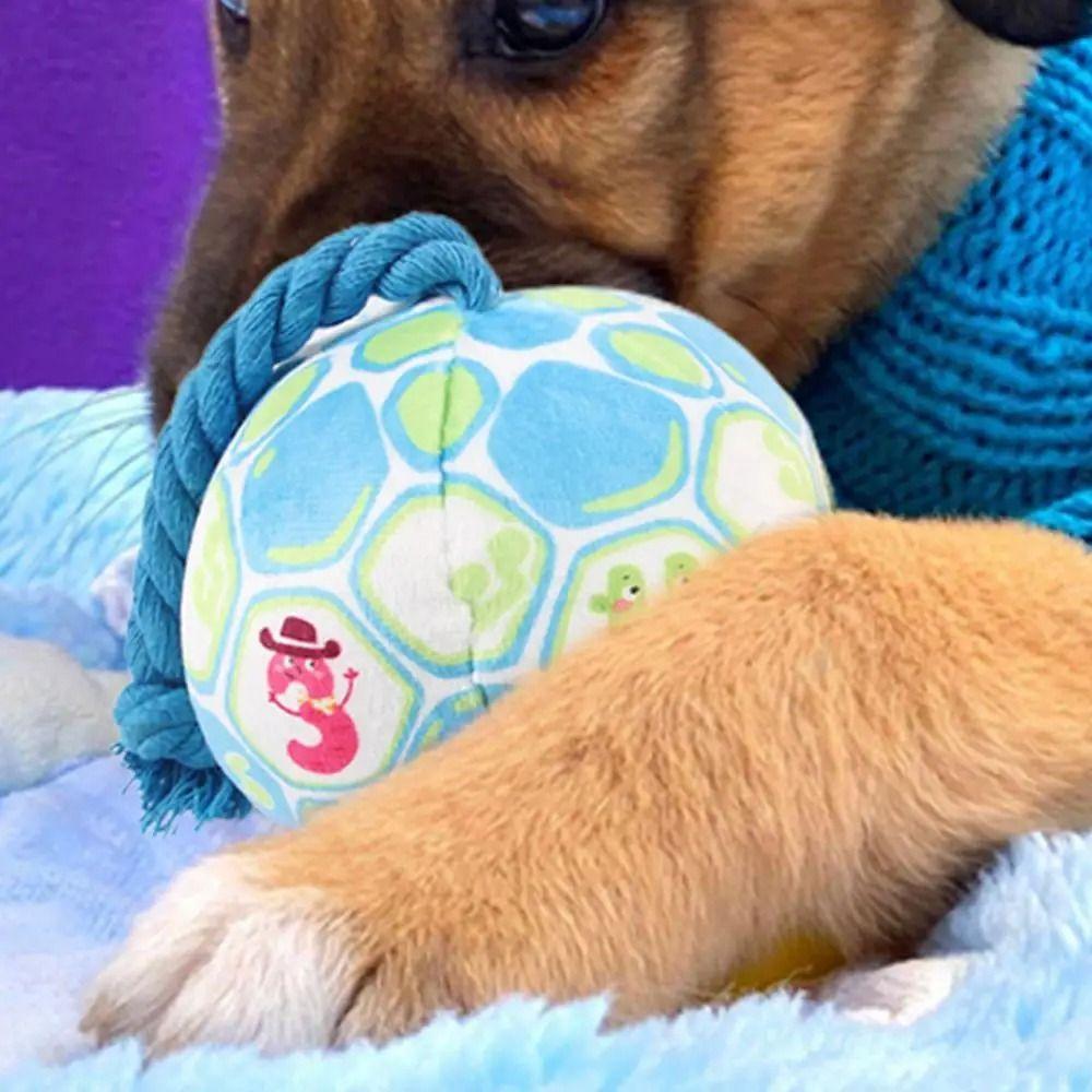 С Веревочным Узлом Игрушка для Собаки Мяч Интерактивный Колокольчик Собачий Диск Мяч Питомец Плюшевая Звуковая Игрушка Решает Скуку