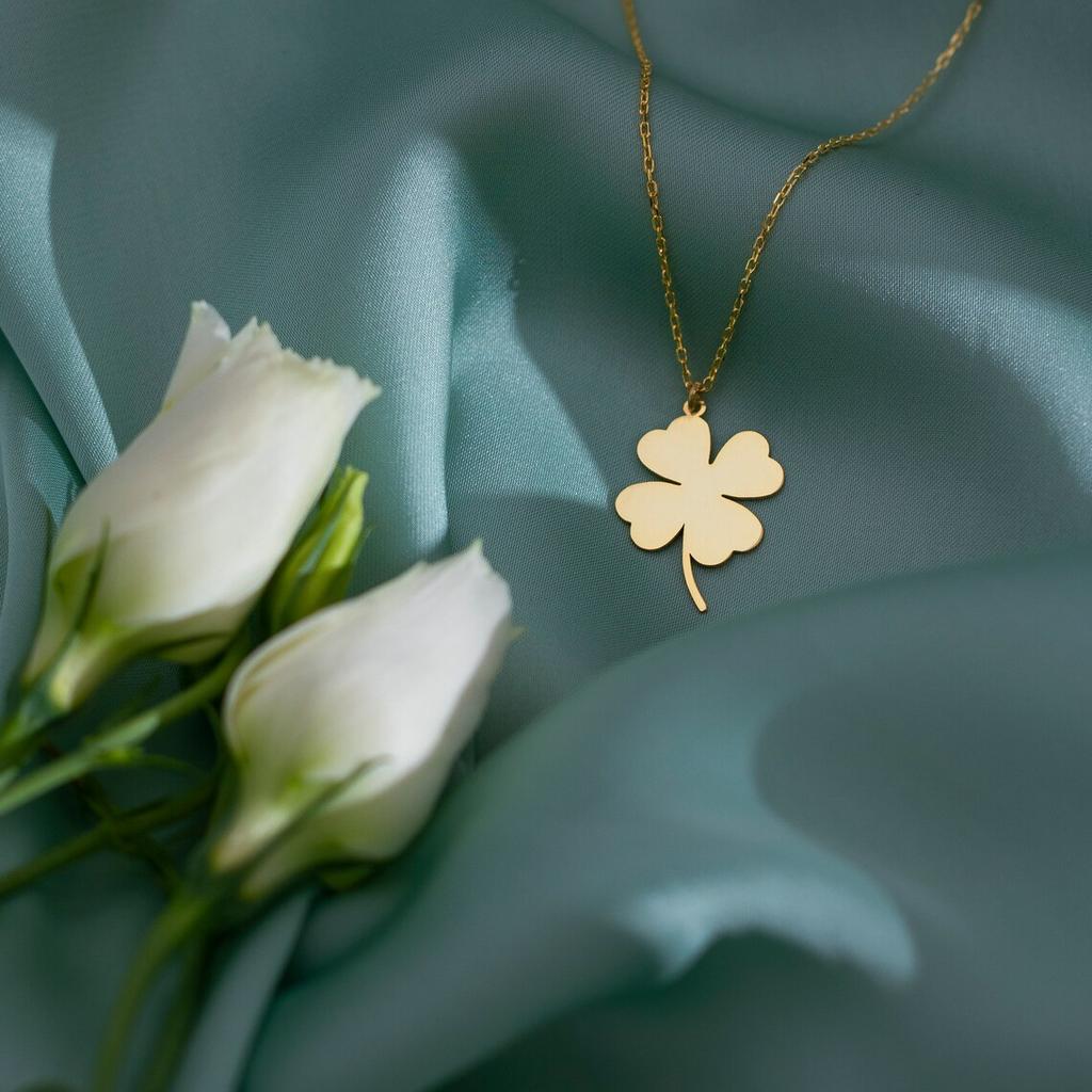 Stainless Steel Lucky Four-leaf Clover Charms Pendants for DIY Necklace Earrings Jewelry Gift For Her