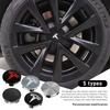 bfxhr7 4pcs For Tesla Model 3  S  X  Y Cybertruck Roadster Car Badge Wheel Center Hub Cap Cover Accessories Auto Styling