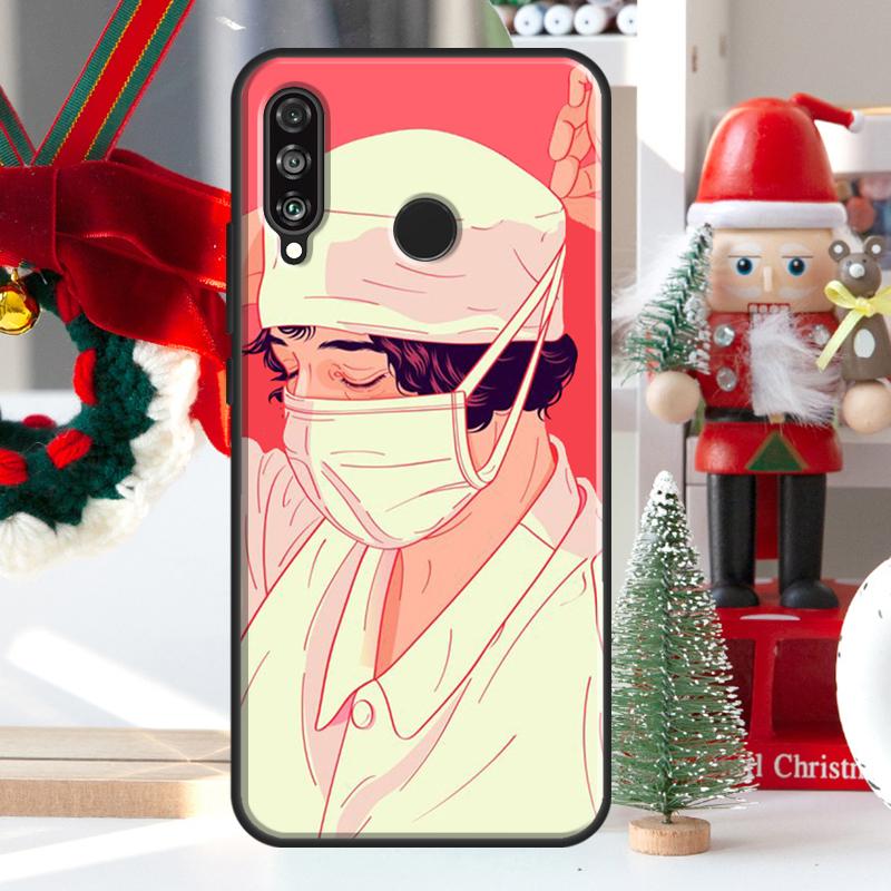 Мультяшный Медицина Доктор Медсестра Для Huawei Nova 9 10 SE 11 Pro Y60 Y70 Y90 Y61 Y91 Y72 Y73 12i 11i 8i P20 P30 P40 Lite Чехол