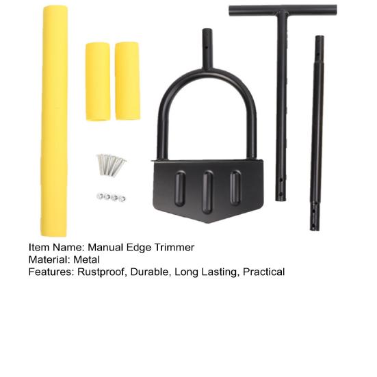 Полумесяц, обрезной станок для газона, стальной садовый обрезной станок с длинной ручкой, удобная ручка, пилообразный ручной обрезной станок, инструмент для ландшафтного дизайна газона