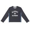 Blu DoT Graphic PrinT Long Sleeve T shirT Ny