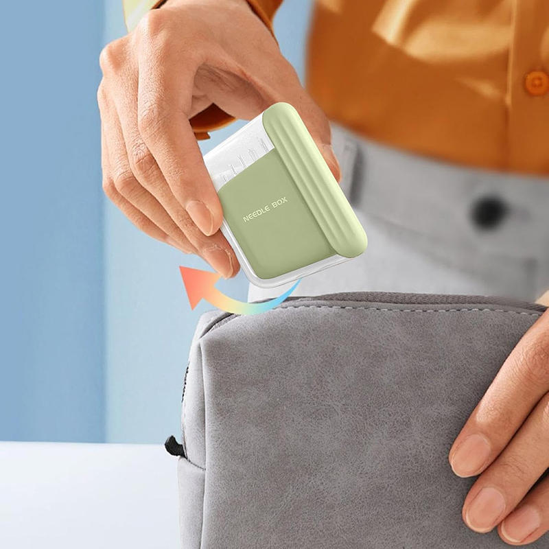 Красочная маленькая магнитная коробка для швейных игл с портативным магнитным футляром для хранения вышивальных игл, аксессуар для шитья для дома, рукоделия, DIY