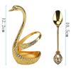 Stainless Steel Swan Spoon Set Creative Swan Base Holder With 6 Spoons Coffee Spoon Ice Cream Spoon Dessert Spoon Set
