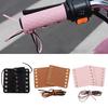 2Pcs Faux Leather Bicycle Handlebar Cover Adjustable Non-slip Universal MTB Road Mountain Bike Handle Grip Cover Replacement Bike Accessories
