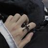 Kpop Готическая Эстетика Металлические Шипы Сердце Панк Открытое Кольцо Для Женщин Девочек Мода Винтажные Украшения Y2K EMO Гранж Аксессуары