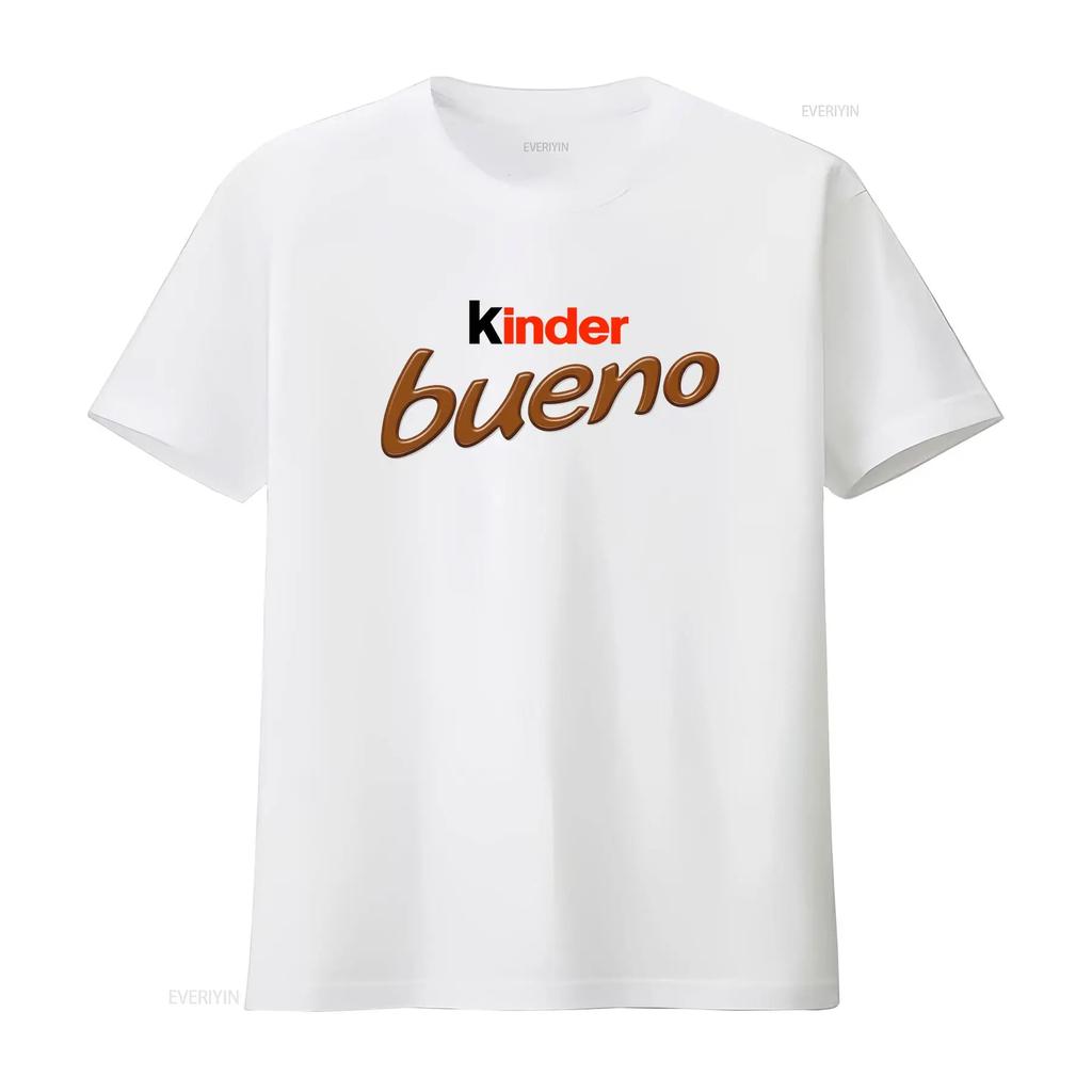 Футболка Kinder Bueno Шоколадная Винтажная Стирка Растянутая Уличный Стиль Дышащая Унисекс Дизайнерская Одежда Стильная Мода