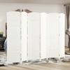 6-Panel Room Divider, Foldable Privacy Screen, Privacy Wall for Living Room, Bedroom, Home Office, White