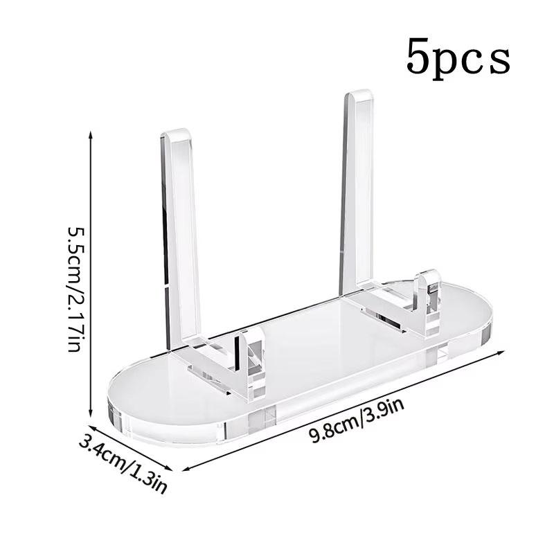 5/1Pc Transparent Display Stand Acrylic Badge Pins Storage Holder Multi-purpose Display Stand Desktop Medal Photo Card Display