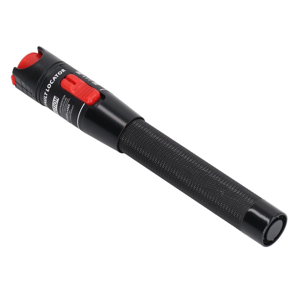 Black Fiber Optic Visual Fault Locator Anti Slip Handle Ergonomic Optical Fiber Red Lighting Pen Tester HT 50(More Than